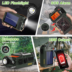 Multi-band noaa/AM/FM/SW xách tay có thể sạc lại quây Receiver với SOS báo động không dây chữ số Retro Loa - Product Image 6
