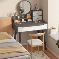 Coiffeuse de chambre à coucher de style chinois moderne, avec rangement intégré, pour petit appartement, minimaliste et de luxe léger
