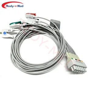 Compatible With GE CARESCAPE ECG Parameter Cable 6 Lead ECG Leadwire 2099884-001A3