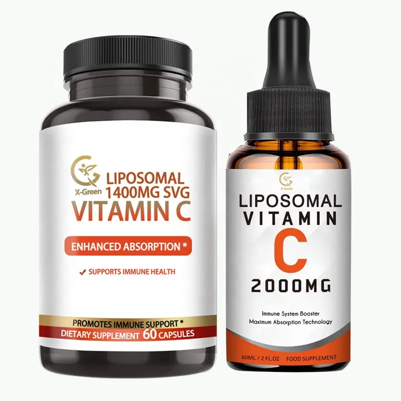 गर्म बेचने OEM Liposomal विटामिन सी आहार अनुपूरक कैप्सूल गैर GMO प्रतिरक्षा बूस्टर सूरजमुखी लेसितिण बेहतर अवशोषण