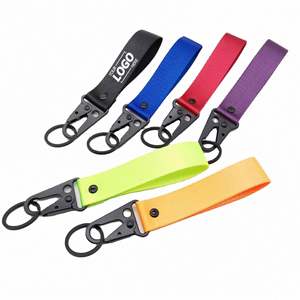 <b>Custom</b> Durable Zinc Woven Strap Carabiner <b>Keychain</b> with No Logo Eagle Nose Clip-Promotional Multi-Function Car Key Holder - Product Image 1
