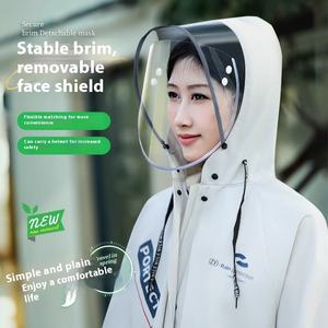 Imperméable à la mode anti-pluie EVA taille pour adultes vêtements de pluie de voiture électrique de style long caractéristique imperméable pour les visites de camping - Product Image 2