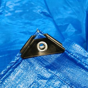 Bâche en PE imperméable bleue résistante au soleil avec tissu plastique traité anti-UV, toile poly pour couverture de camion, remorque, <span class=keywords><strong>auvent</strong></span> - Product Image 2