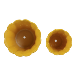 Vasi in Ceramica con Bordo Ondulato e Drenaggio per Piante da Interno ed Esterno - Product Image 5