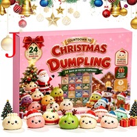 Vente en gros Calendrier de l'Avent de Noël Boîte mystère surprise 24 pièces Jouets anti-stress Squishy à presser Fidget Toys