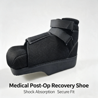 Chaussure de décompression de l'avant-pied de qualité hospitalière, à tige haute, avec protection d'orteil amovible, en maille, à fermeture Velcro, avec cale en TPR, pour blessures aux orteils, chéloïdes et post-chirurgie