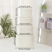Boîte à fleurs pour fenêtre, noire unie, type Hug Bucket, pour bouquet de fleurs préservées, vide, emballage cadeau en carton recyclable