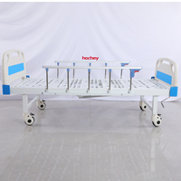 Lit médical réglable à double manivelle HOCHEY, mobilier médical économique, lit d'hôpital durable en acier inoxydable