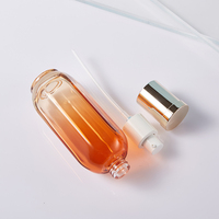 Nouvel ensemble de flacons et pots cosmétiques de luxe en verre personnalisés 30g/50g 50/120/150ml Pompe à sérum et lotion orange pour soins de la peau