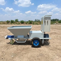 Pulvérisateur de mortier à haute pression certifié CE JINLIN, alimenté par moteur, portable pour chantier, avec tuyau de 10 m, durable, pour pulvérisation de revêtement mural