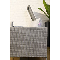AJUNION Ensemble de canapés d'extérieur 4 places canapé sectionnel en rotin pour meubles table de foyer avec boîte de rangement