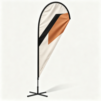 Fabricant de drapeaux à plumes d'extérieur haut de gamme avec impression personnalisée 4 pieds x 1 pied, tissu tricoté 110 g/m², 10 options de couleurs