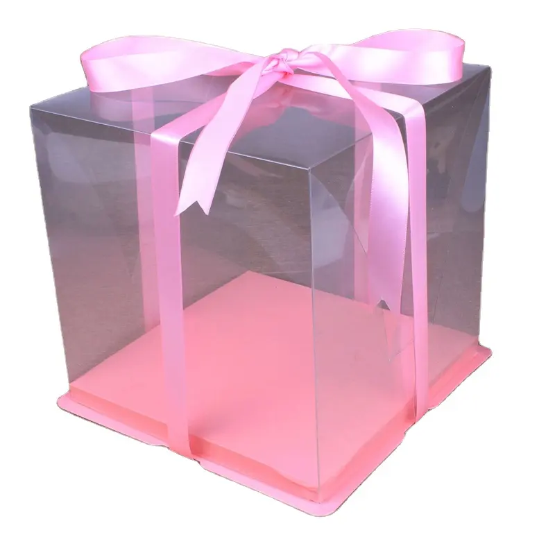पाक/बड़े/स्पष्ट केक बॉक्स/सादे/जन्मदिन का केक बक्से