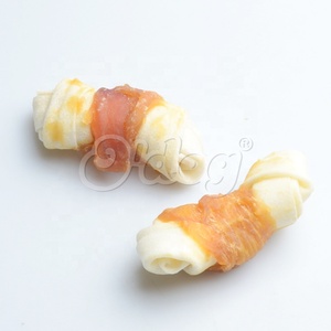 Jouet à mâcher pour chien, friandises pour chien, poulet et os noués de 7 cm, friandises pour chien, os à mâcher dentaire pour animaux de compagnie, saveur de poulet, forme d'os, nourriture d'entraînement - Product Image 3