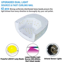 Lampu Kuku Isi Ulang Lampara De Manicure Lampu Pengeriting Portabel Daya Super Tinggi Layar HD Besar 4 Timer & Sensor Otomatis
