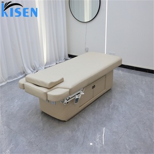 Kisen Beauty Bed Customized <b>Table</b> Salon Beauty Lash Facial Treatment Eyelash Furniture Electric Adjustable Chair with Cabinet - Product Image 3