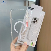 Étui magnétique transparent pour iPhone 17 Pro Max, étui magnétique transparent fin pour iPhone 16 Pro Max, étui transparent cristallin pour iPhone 17