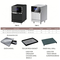 Horno de Convección Profesional de Alta Velocidad de Acero Inoxidable con Microondas, Potencia de 1.5-3KW, Diseño de Tubo Único Independiente