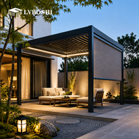 Motorisierte Outdoor-Aluminium-Lamellendach-Pergola, Bioklimatische Pergola im Modernen Design, Hurrikan-Resistenter Balkon-Pavillon