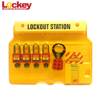Station de verrouillage à combinaison Loto 5 jaune avec couvercle