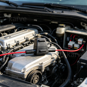Porte-fusible automobile étanche IP68 avec couvercle, prise à lame <span class=keywords><strong>12V</strong></span>/24V, capacité de coupure 20kA, utilisation haute tension pour véhicules électriques - Prix usine - Product Image 2