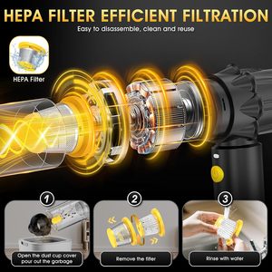 Aspirateur sans fil portable multifonctionnel 6-en-1 à forte aspiration 18000Pa, rechargeable, en promotion - Product Image 4