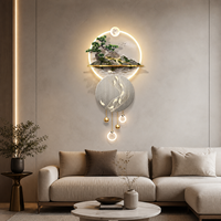 Panneau mural LED en porcelaine cristalline « Pine des Montagnes Orientales » pour entrée, salon, bureau et intérieurs d'inspiration zen