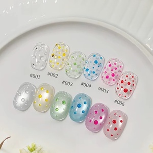 Kit de Top Coat Sans Essuyage Effet Goutte d'Eau Transparent Gel à Ongles Effet Cristal 3D pour Manucure Professionnelle - Product Image 2