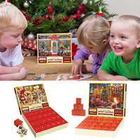 Personnalisé avec photos 1000 Pièces Calendrier de l'Avent 24 Jours Calendrier Compte à Rebours de Noël Puzzles Boîte Cadeau Surprise Pour Enfants