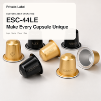 Capsules de café en aluminium gravées au laser avec logo personnalisé ESC-44LE