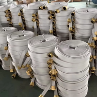 Tuyau d'incendie en PVC blanc 8 ou 12 bars, tuyau d'eau en toile, équipement de lutte contre l'incendie pour la sécurité incendie, directement de l'usine