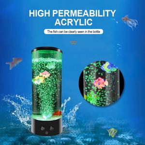 Hot Sale 11.5 ''USB Night Light Leds Colorido Artificial Plastic Bubble <span class=keywords><strong>Fish</strong></span> Lamp Aquarium <span class=keywords><strong>Fish</strong></span> Table Lamps Novidade Presente para Kid - Product Image 3