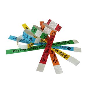 त्योहार एहसान इवेंट एंड पार्टी मद प्रकार कस्टम लोगो मुद्रण योग्य सस्ते Tyvek Wristbands - Product Image 1
