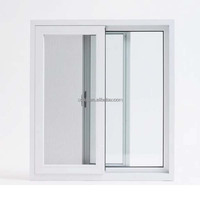 Ventanas corredizas de plástico-acero fáciles de instalar y ventanas corredizas de vidrio de baja emisividad de aluminio para uso doméstico