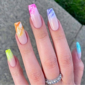 Ongles à presser durables en ABS, vente en gros, styles multiples, couverture complète, faux ongles artificiels réutilisables, manucure de salon, ongles à presser - Product Image 2