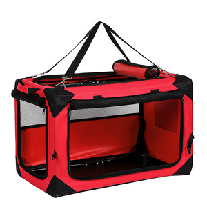 Polar yatak katlanır yumuşak köpek sandık taşıma çantası ile yumuşak taraflı Pet katlanabilir kulübesi kafes dayanıklı örgü Windows güçlü çelik çerçeve - Product Image 5