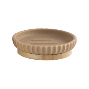 Ensemble de salle de bain en céramique de luxe 5 pièces avec rayures verticales comprenant un distributeur de <span class=keywords><strong>savon</strong></span> <span class=keywords><strong>porte</strong></span>-brosse à dents <span class=keywords><strong>porte</strong></span>-brosse de toilette - Product Image 5