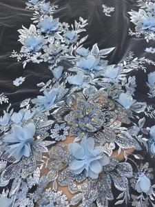 売れ筋メッシュチュール刺繍フラワーレース生地ドレス用 - Product Image 6