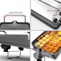 Gril de BBQ électrique de table sans fumée gril électrique multifonctionnel de gril de gril de teppanyaki de table
