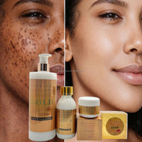 Coffret de soins visage et corps au lait d'or égyptien pur, marque privée, correction de la couleur, anti-imperfections, pour une peau plus blanche et impeccable