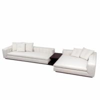 Canapé sectionnel minimaliste en tissu bouclé en forme de L, ensemble de canapés modulaires modernes pour salon de villa