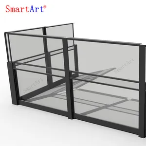 Smartart-Sistema de barandilla deslizante para restaurantes, rompevientos retráctil de aluminio, para valla de vidrio deslizante - Product Image 2