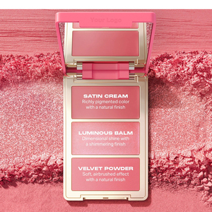 Hot Luxury vàng 7 sắc thái Mới Màu Hồng kem bột Blush biểu tượng tùy chỉnh dài mặc matte & Dewy kết thúc sôi động màu xanh màu hồng 2 trong 1 Blush - Product Image 3