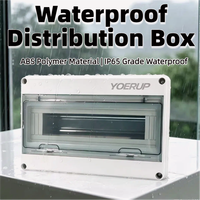 Boîtier de distribution électrique extérieur étanche et durable en plastique ABS IP65, série HT, 15 voies, pour disjoncteurs MCB