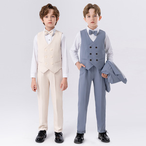 Set di <span class=keywords><strong>Abbigliamento</strong></span> Estivo per Bambini in Cotone a Righe, Camicia e Pantaloni, Stile Europeo, 2 Pezzi, BS002 - Product Image 1