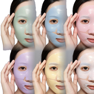 Anti-kırışıklık kaldırma beyazlatma hyaluronik asit C vitamini kollajen gece sarma levha yüz maskesi tüm cilt için çok renkli - Product Image 3