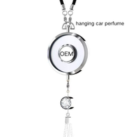 Désodorisant de voiture Logo personnalisé parfumé suspendu désodorisant de voiture bouteille en verre parfum pendentif