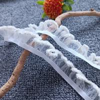 Bande de 2,0 cm en fibre de verre avec bordure en velours pour la décoration artisanale DIY, vêtements, sous-vêtements, bandeaux, accessoires, dentelle élastique