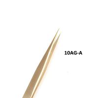 Pince à épiler pour cils DF 10A en acier inoxydable, outil de beauté de haute qualité, très vendu, en or avec logo personnalisé, prix de gros