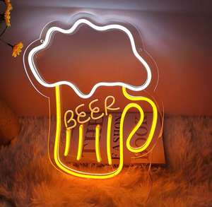 Enseigne au néon multicolore personnalisée Happy Birthday Décoration d'intérieur à piles avec lumières acryliques LED pour les fêtes <span class=keywords><strong>de</strong></span> Noël - Product Image 5